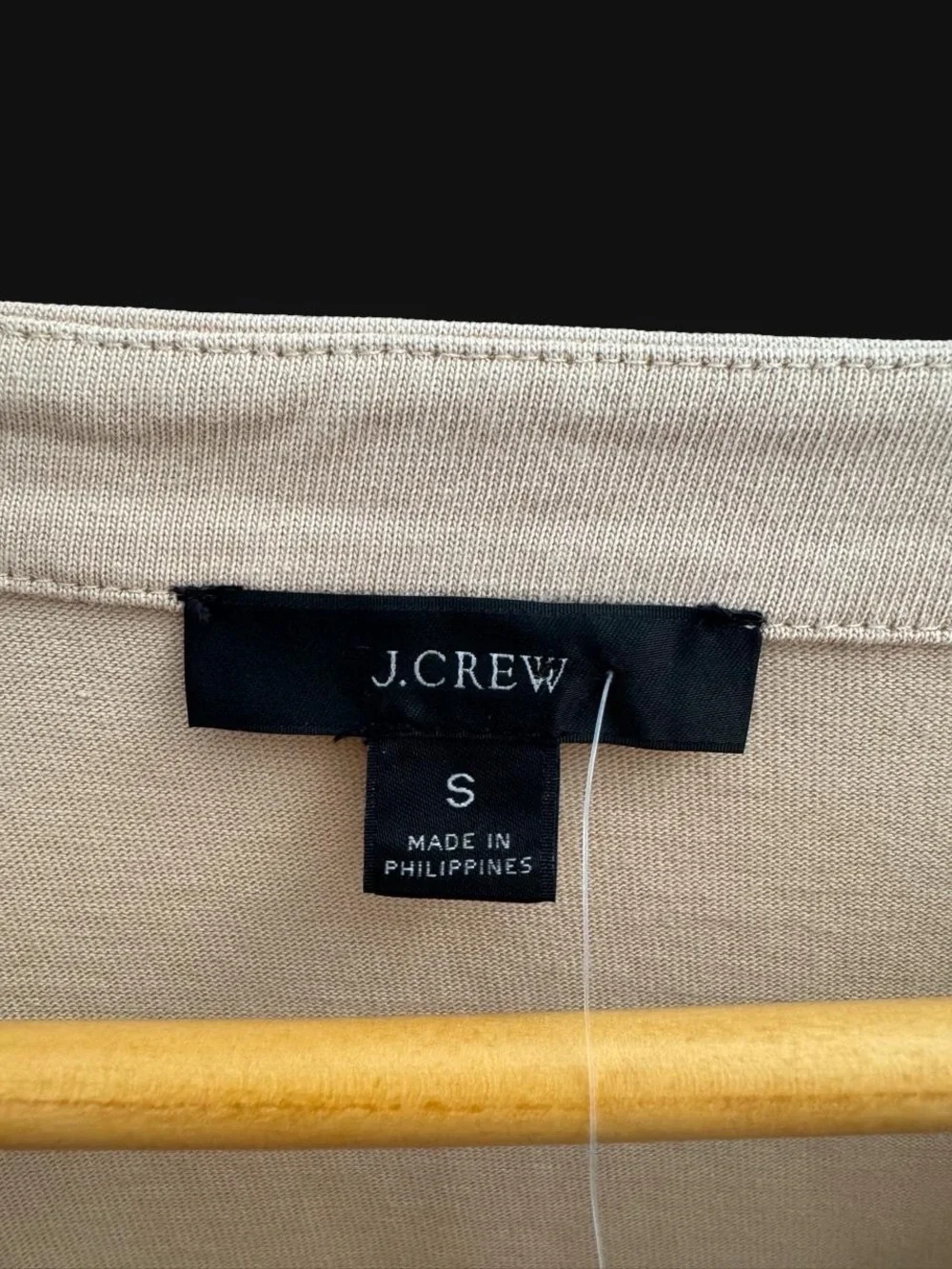 J.Crew cream and beige striped long sleeve top in a S